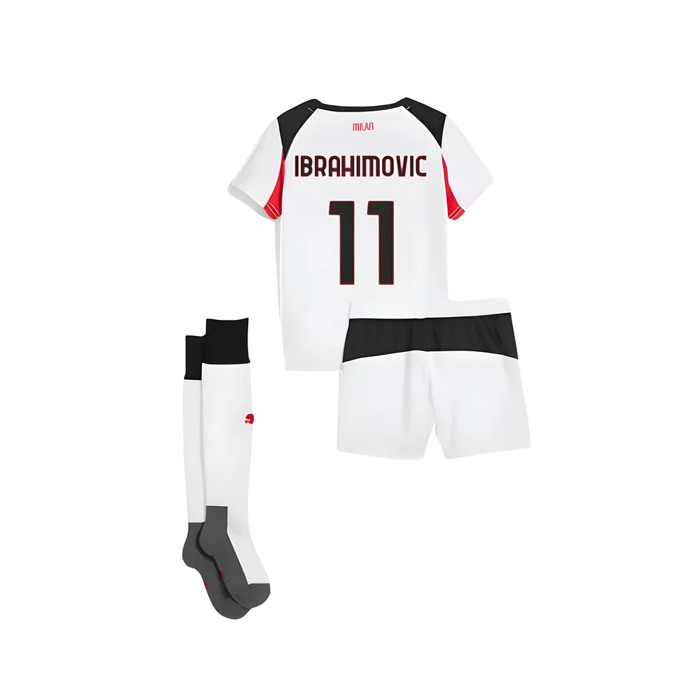 Nogometni Dresovi AC Milan Dječji IBRAHIMOVIC #11 Gostujući Komplet 2025-2026