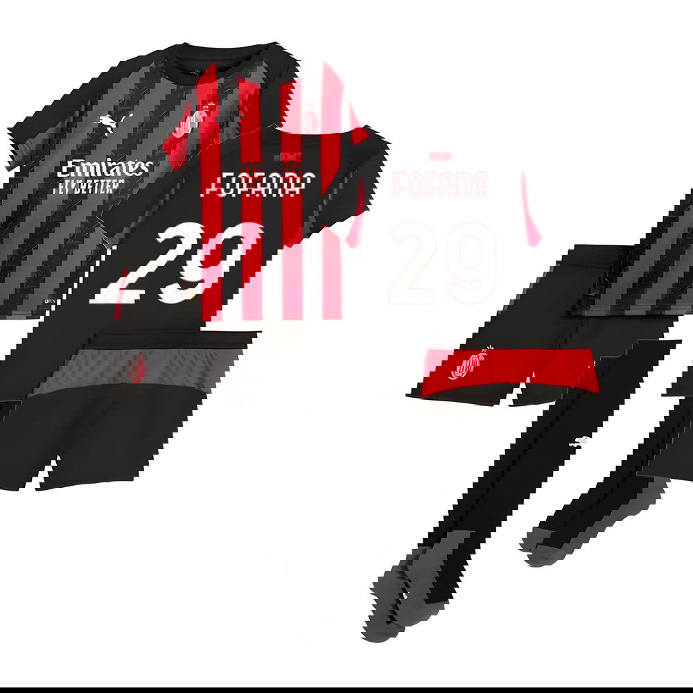 Nogometni Dresovi AC Milan Dječji FOFANA #29 Domaći Komplet 2025-2026