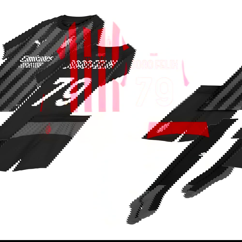 Nogometni Dresovi AC Milan Dječji JOAO FELIX #79 Domaći Komplet 2025-2026