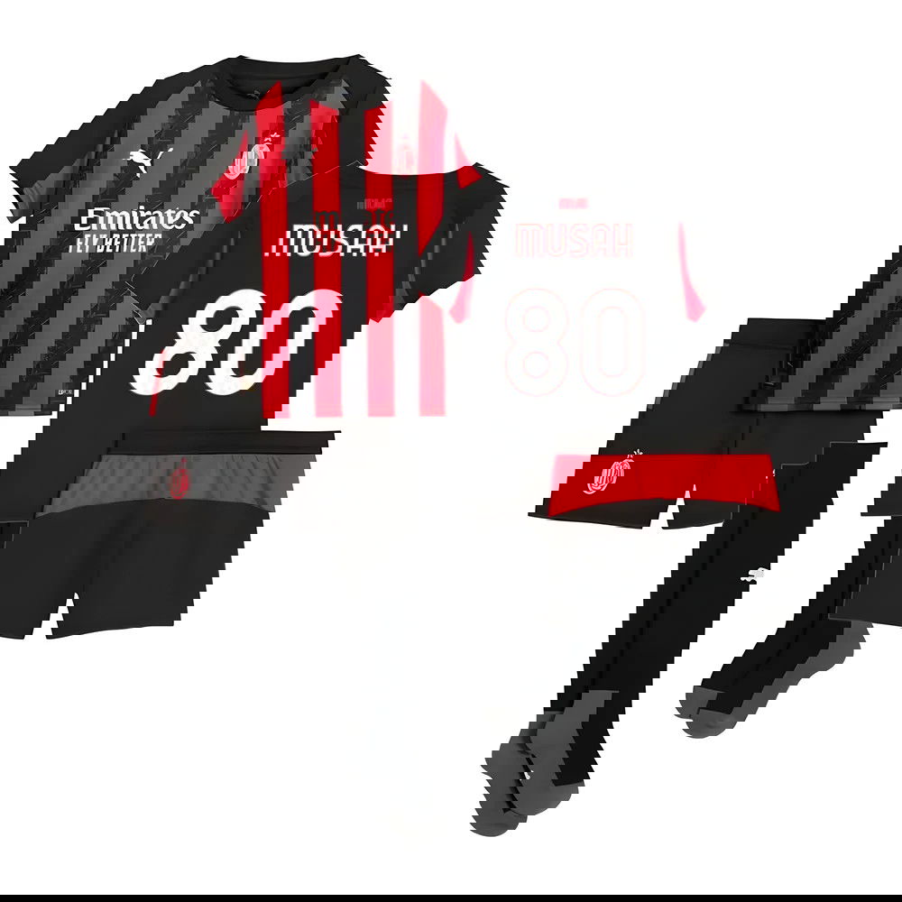 Nogometni Dresovi AC Milan Dječji MUSAH #80 Domaći Komplet 2025-2026