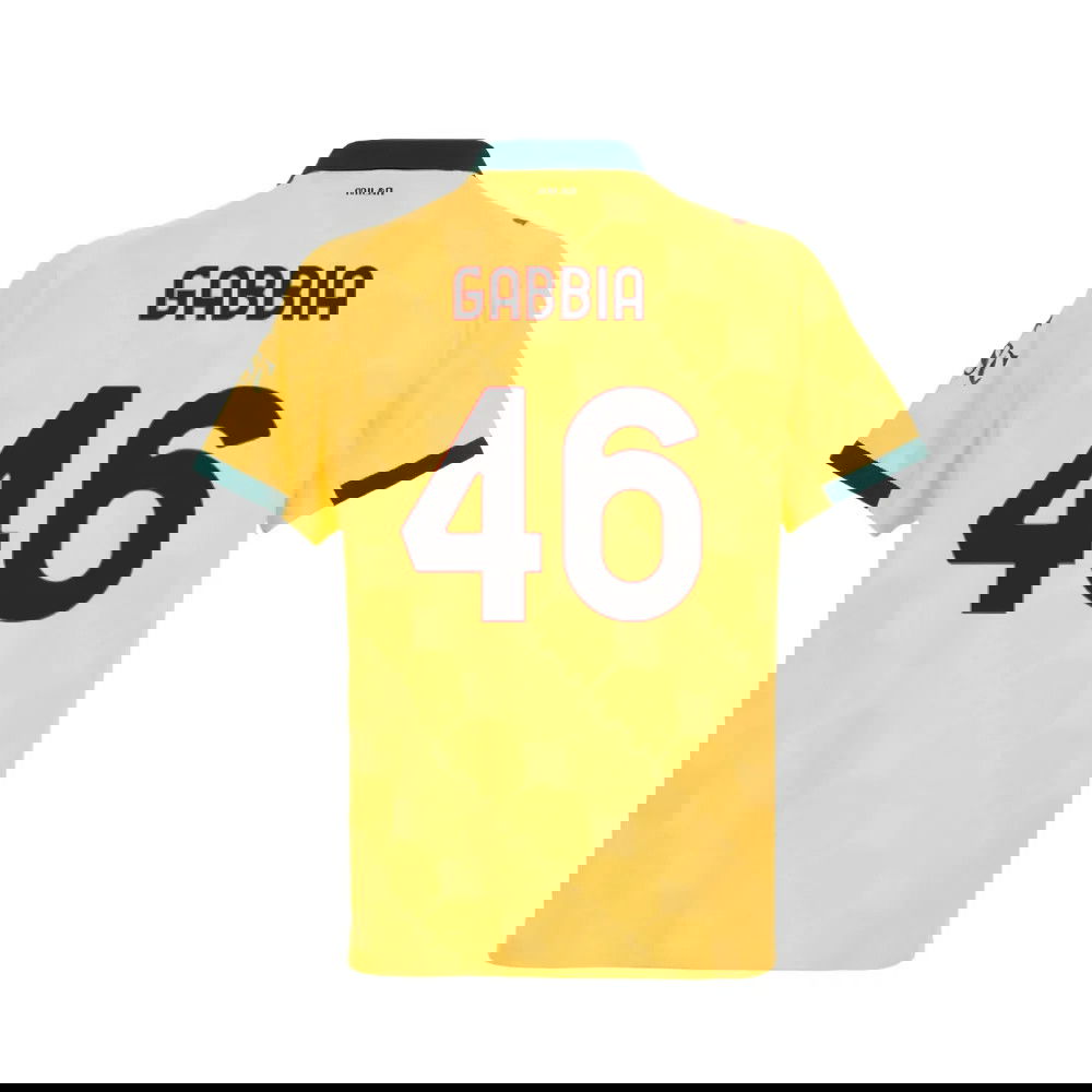 Nogometni Dresovi AC Milan GABBIA #46 Rezervni Komplet 2025-2026