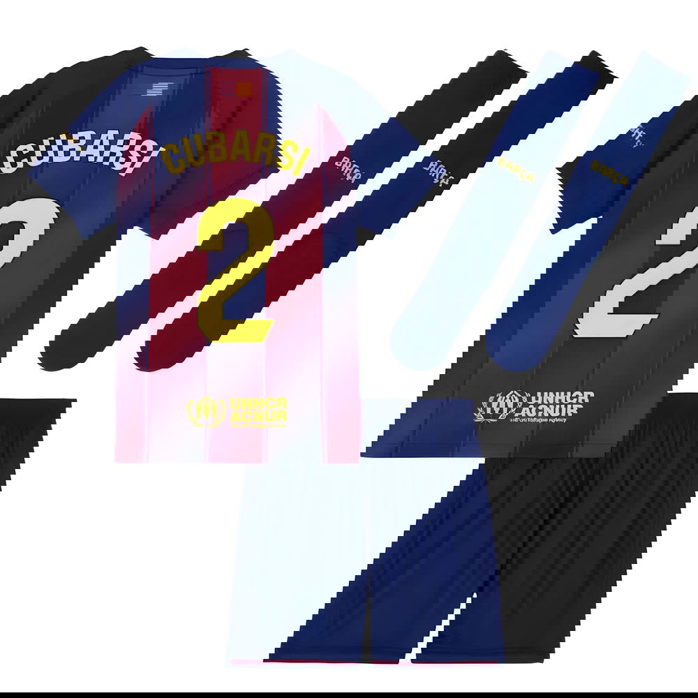 Nogometni Dresovi FC Barcelona Dječji CUBARSI #2 Domaći Komplet 2025-2026