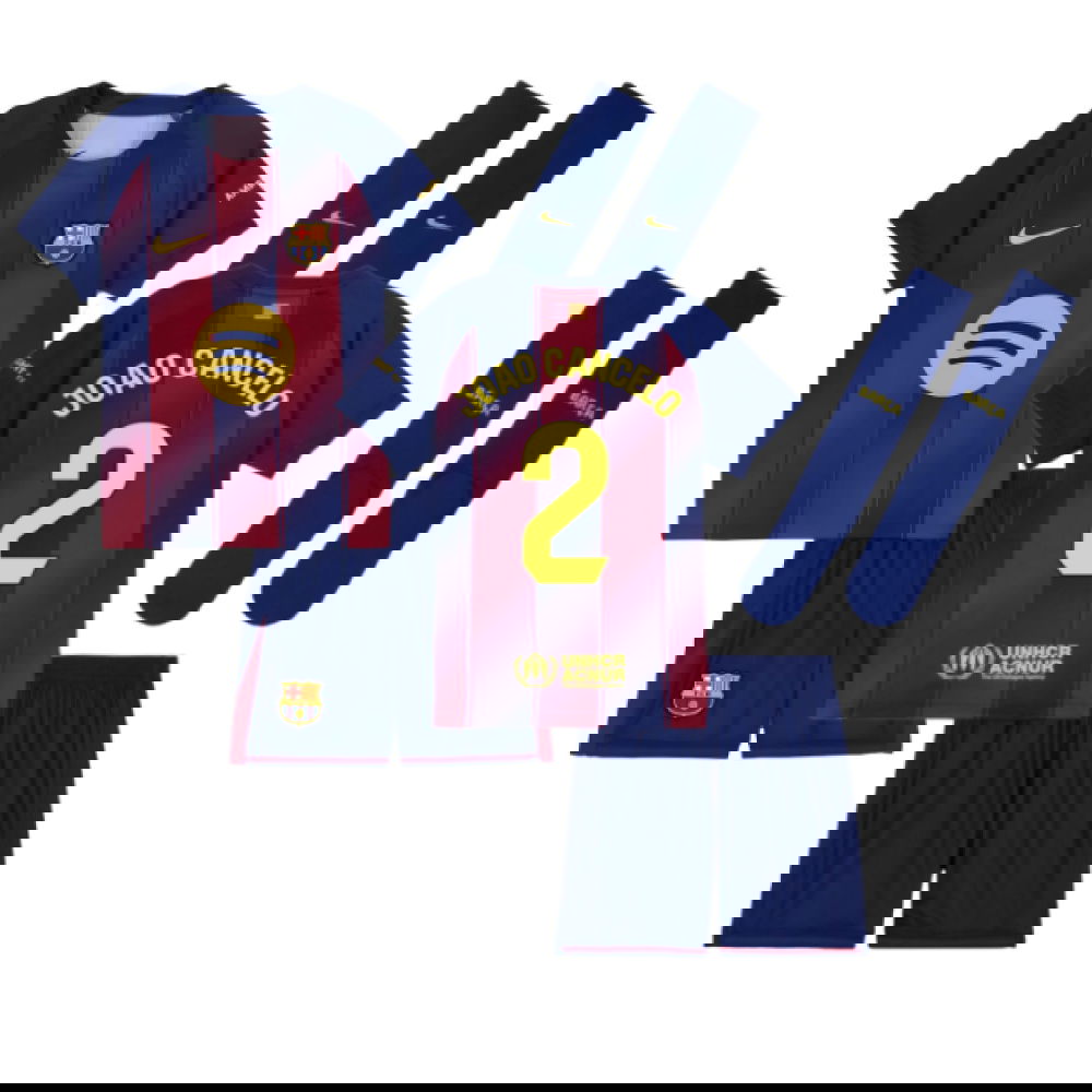 Nogometni Dresovi FC Barcelona Dječji JOAO CANCELO #2 Domaći Komplet 2025-2026