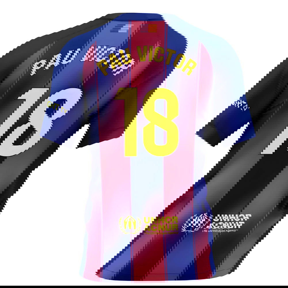 Nogometni Dresovi FC Barcelona Ženska PAU VICTOR #18 Domaći Komplet 2025-2026