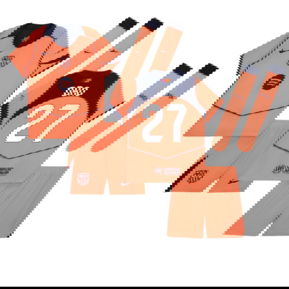 Nogometni Dresovi FC Barcelona Dječji DRO #27 Rezervni Komplet 2025-2026