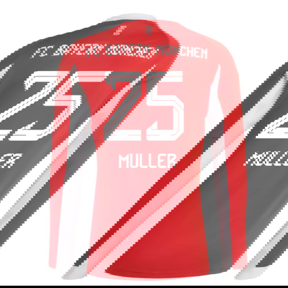 Nogometni Dresovi FC Bayern München Dugim Rukavima MULLER #25 Domaći Komplet 2025-2026