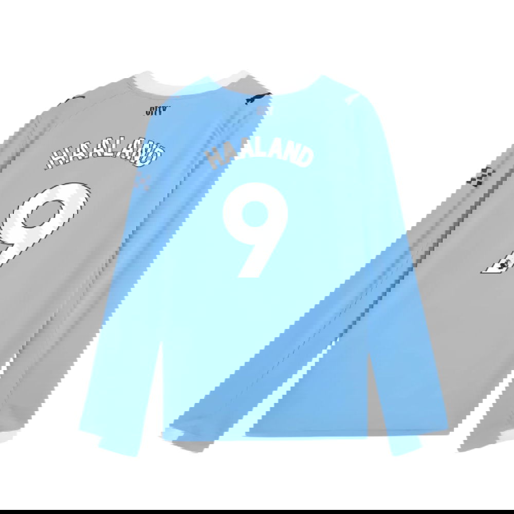 Nogometni Dresovi Manchester City Dugim Rukavima HAALAND #9 Domaći Komplet 2025-2026