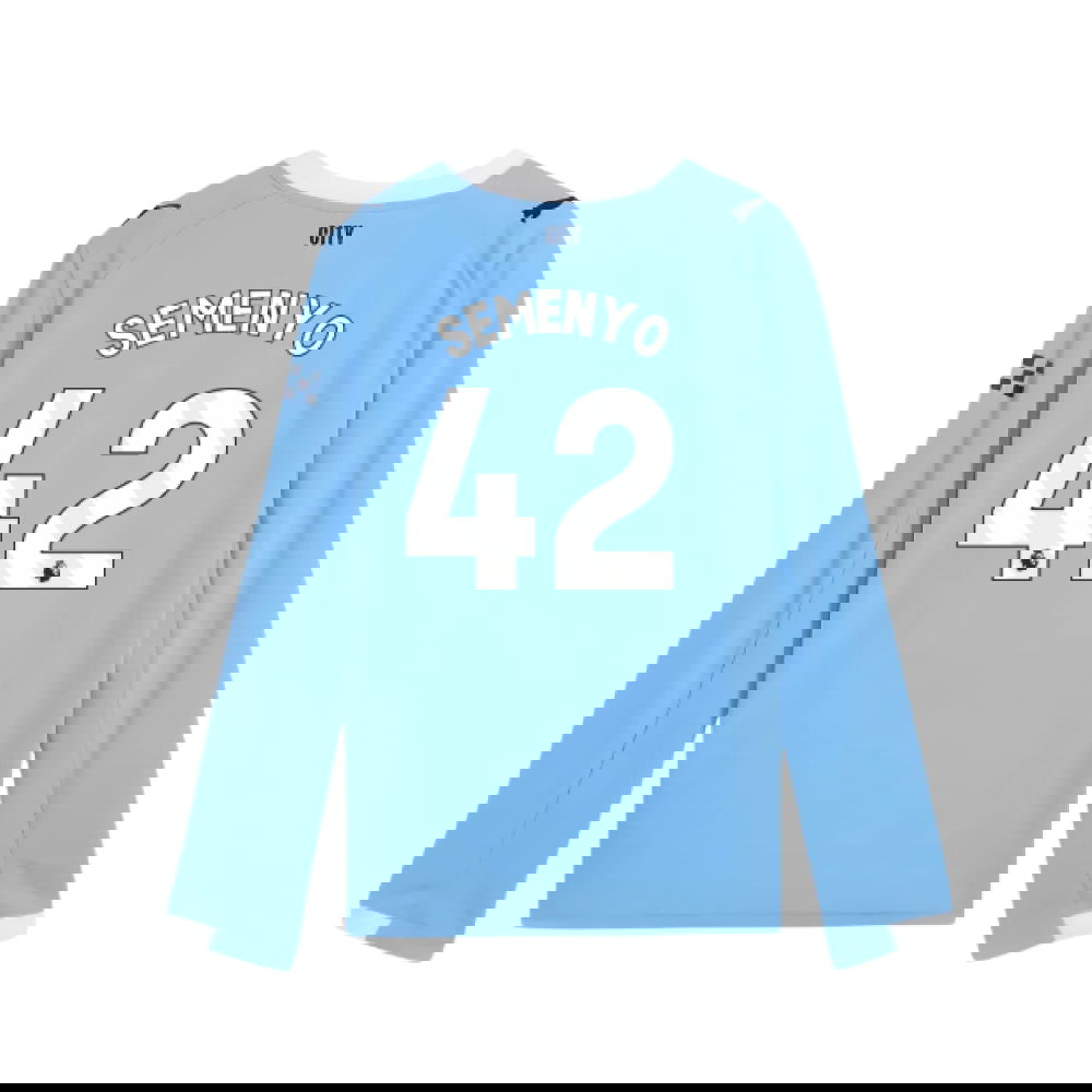 Nogometni Dresovi Manchester City Dugim Rukavima SEMENYO #42 Domaći Komplet 2025-2026