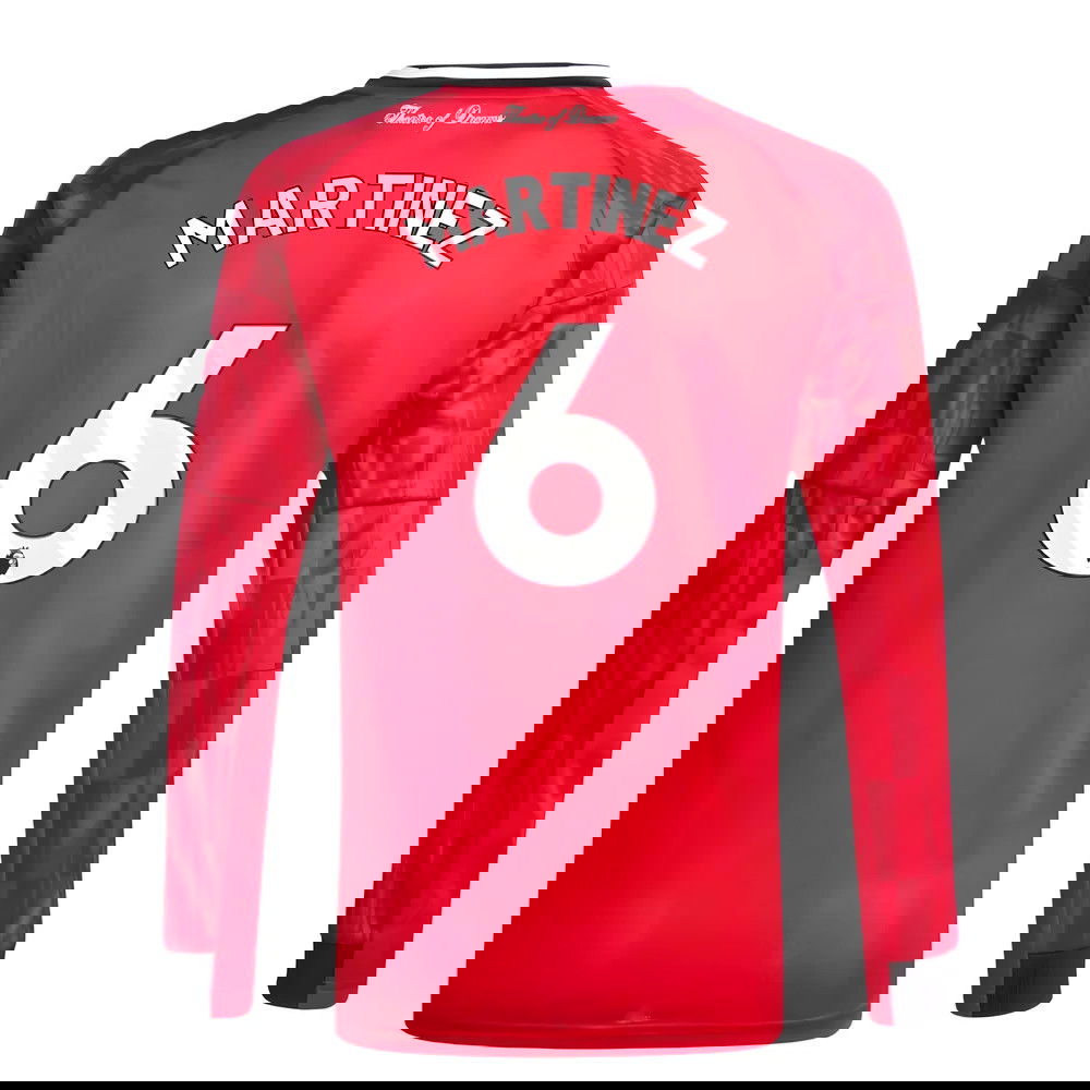 Nogometni Dresovi Manchester United Dugim Rukavima MARTINEZ #6 Domaći Komplet 2025-2026