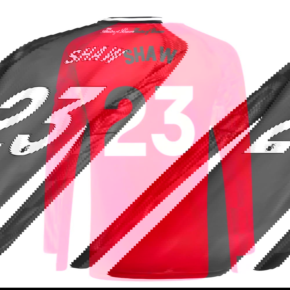 Nogometni Dresovi Manchester United Dugim Rukavima SHAW #23 Domaći Komplet 2025-2026