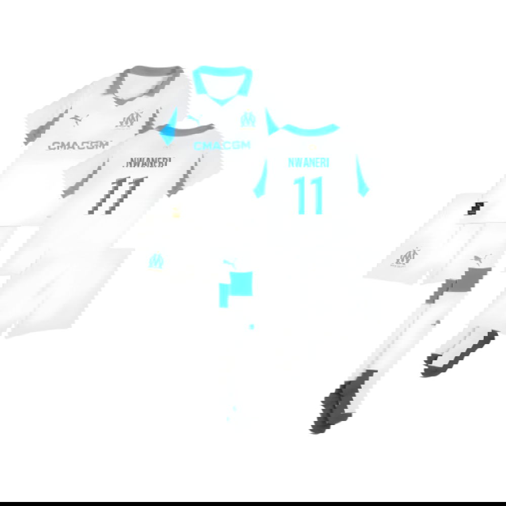 Nogometni Dresovi Olympique de Marseille Dječji NWANERI #11 Domaći Komplet 2025-2026