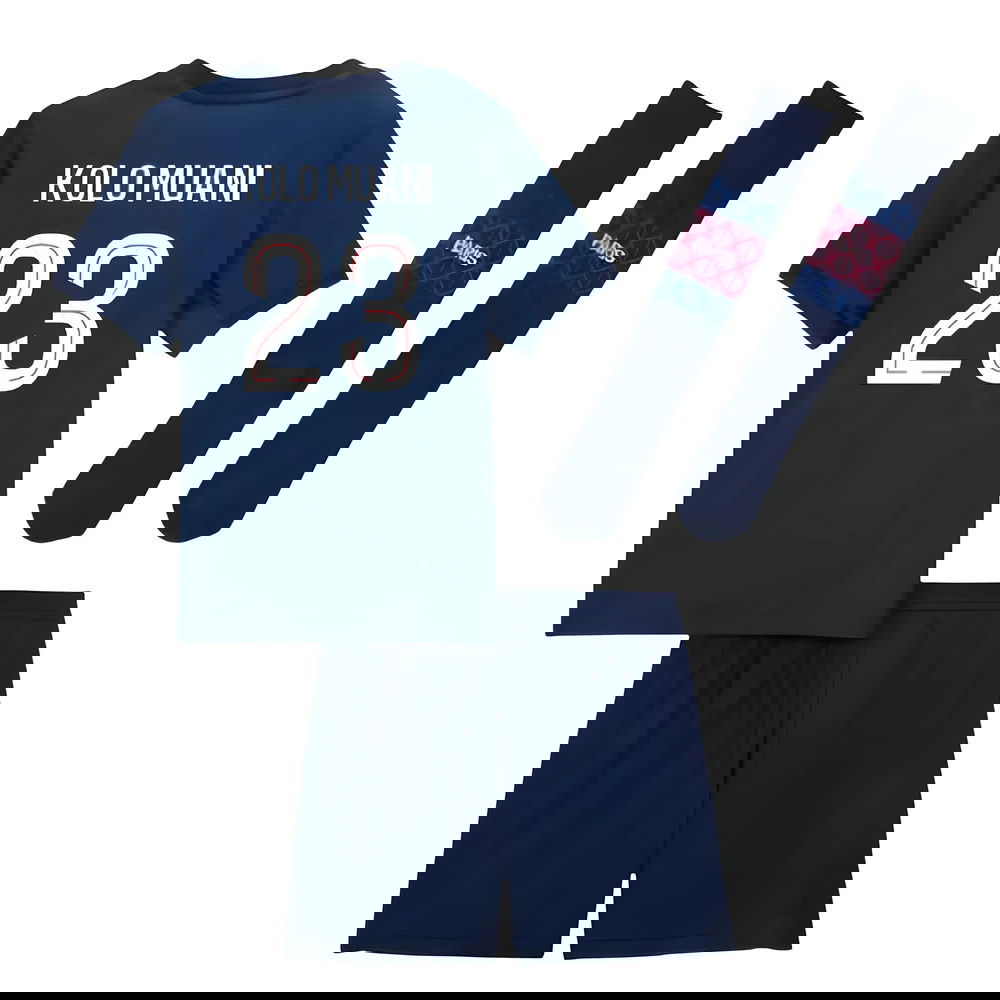 Nogometni Dresovi Paris Saint Germain PSG Dječji KOLO MUANI #23 Domaći Komplet 2025-2026