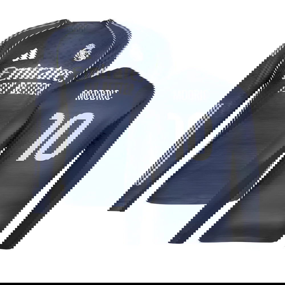 Nogometni Dresovi FC Real Madrid Dugim Rukavima MODRIC #10 Gostujući Komplet 2025-2026