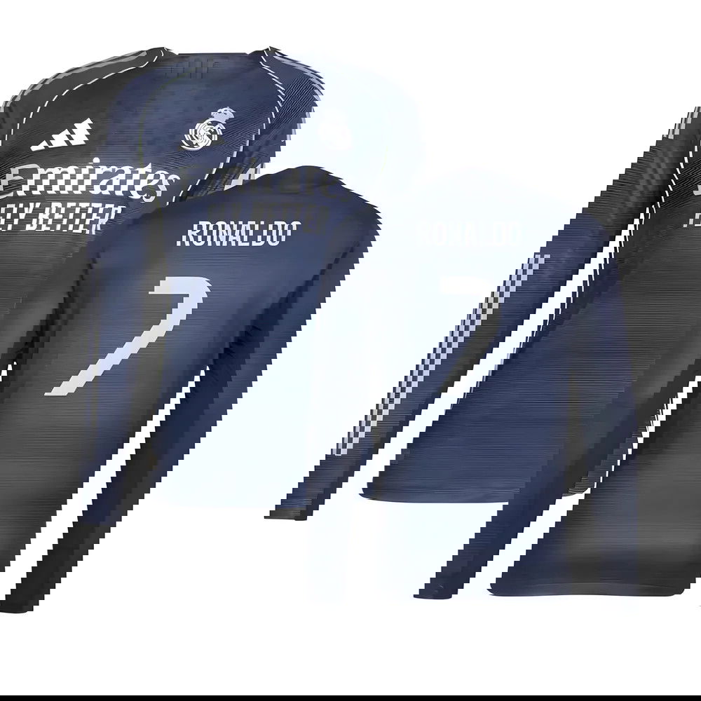 Nogometni Dresovi FC Real Madrid Dugim Rukavima RONALDO #7 Gostujući Komplet 2025-2026