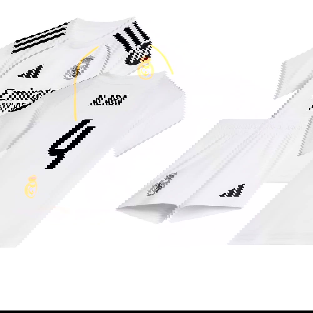 Nogometni Dresovi FC Real Madrid Dječji ALABA #4 Domaći Komplet 2025-2026