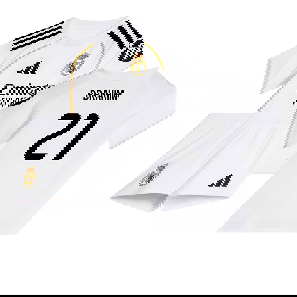 Nogometni Dresovi FC Real Madrid Dječji BRAHIM #21 Domaći Komplet 2025-2026