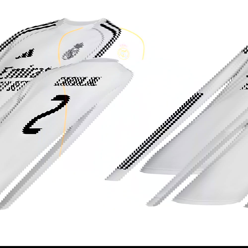 Nogometni Dresovi FC Real Madrid Dugim Rukavima CARVAJAL #2 Domaći Komplet 2025-2026