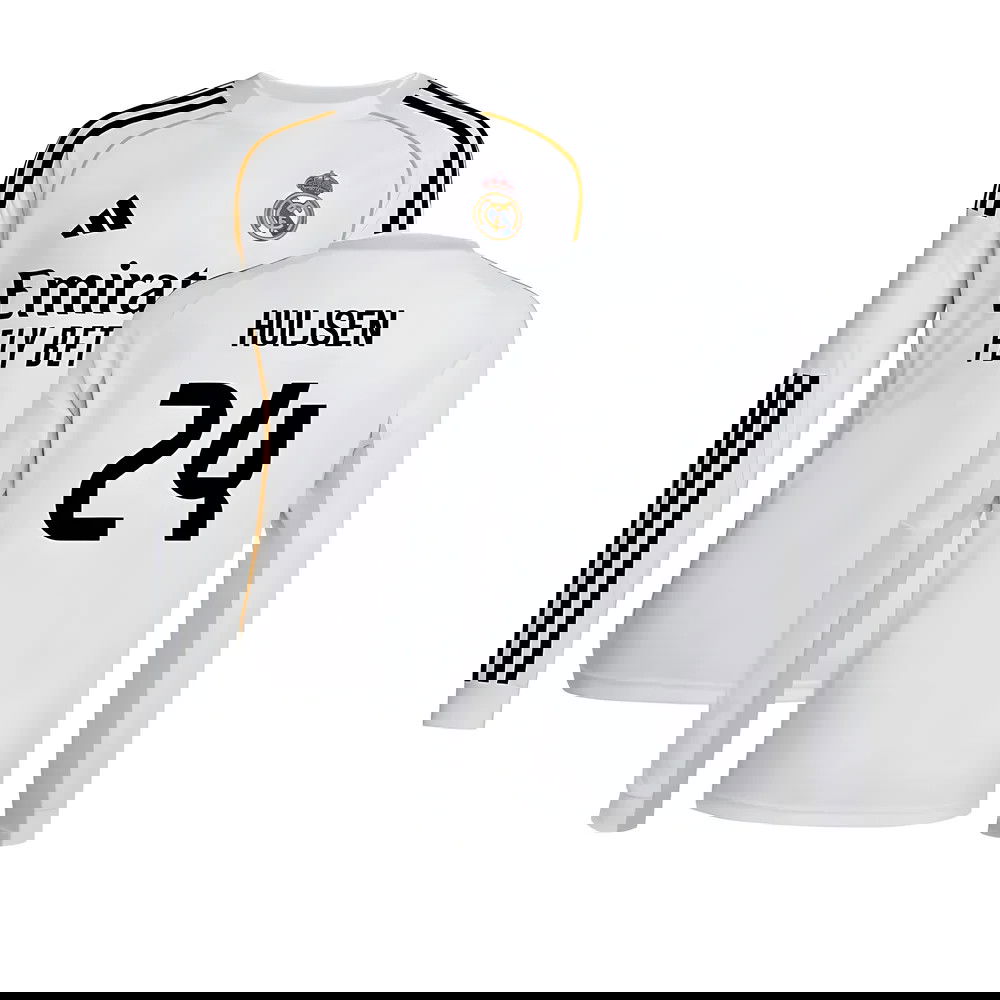 Nogometni Dresovi FC Real Madrid Dugim Rukavima HUIJSEN #24 Domaći Komplet 2025-2026
