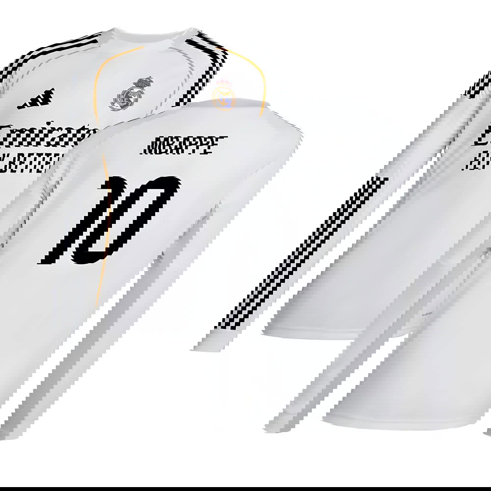 Nogometni Dresovi FC Real Madrid Dugim Rukavima MBAPPE #10 Domaći Komplet 2025-2026