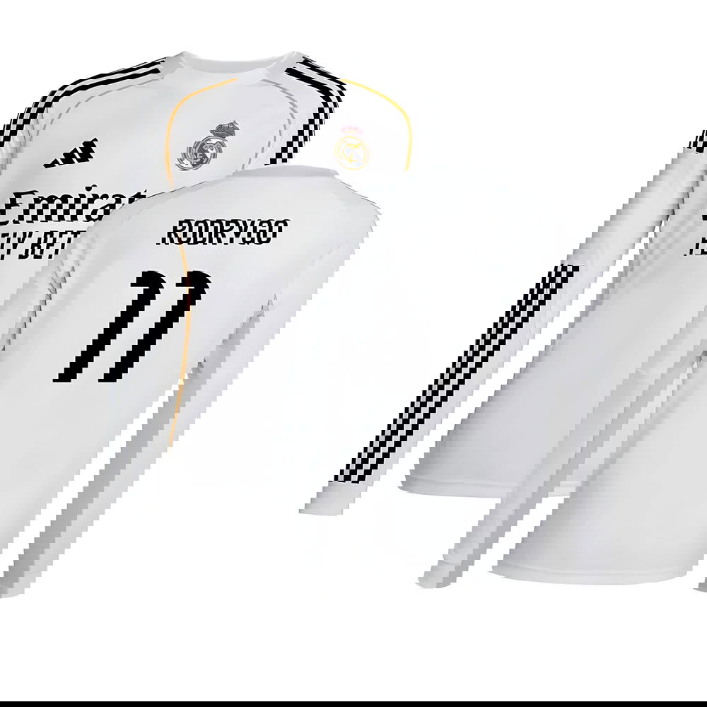 Nogometni Dresovi FC Real Madrid Dugim Rukavima RODRYGO #11 Domaći Komplet 2025-2026