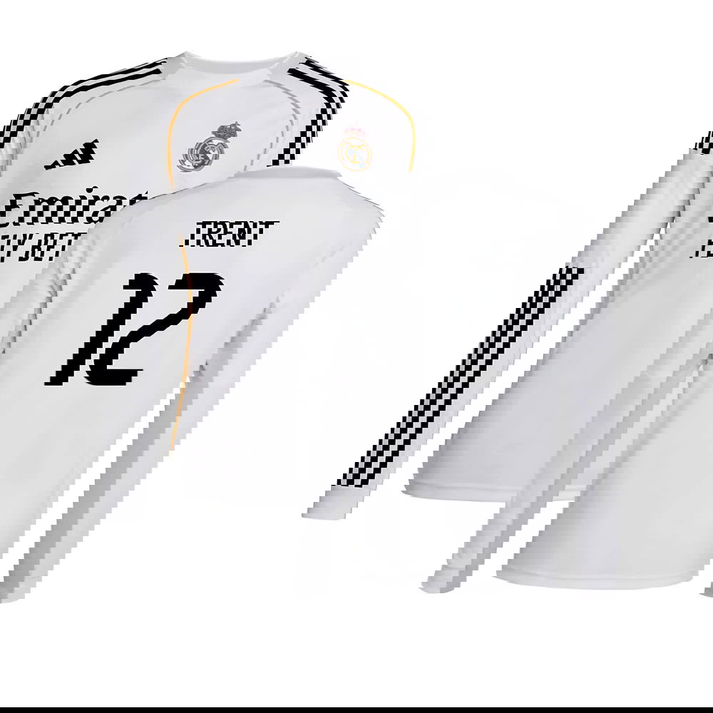 Nogometni Dresovi FC Real Madrid Dugim Rukavima TRENT #12 Domaći Komplet 2025-2026