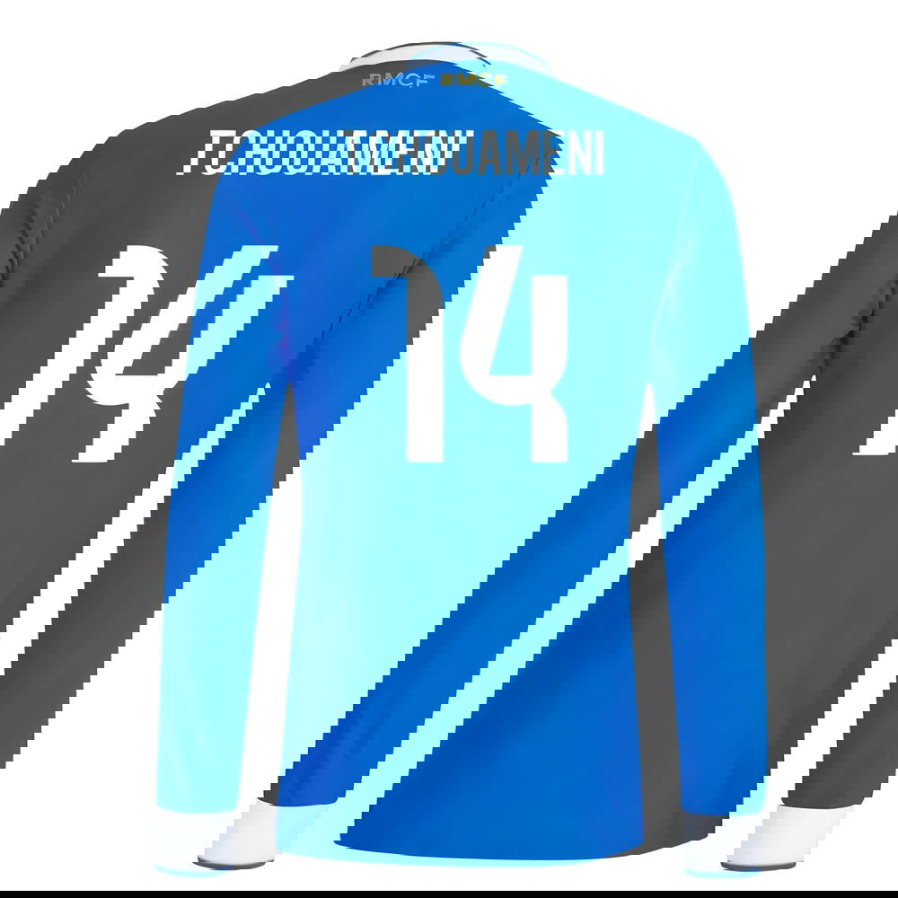 Nogometni Dresovi FC Real Madrid Dugim Rukavima TCHOUAMENI #14 Rezervni Komplet 2025-2026