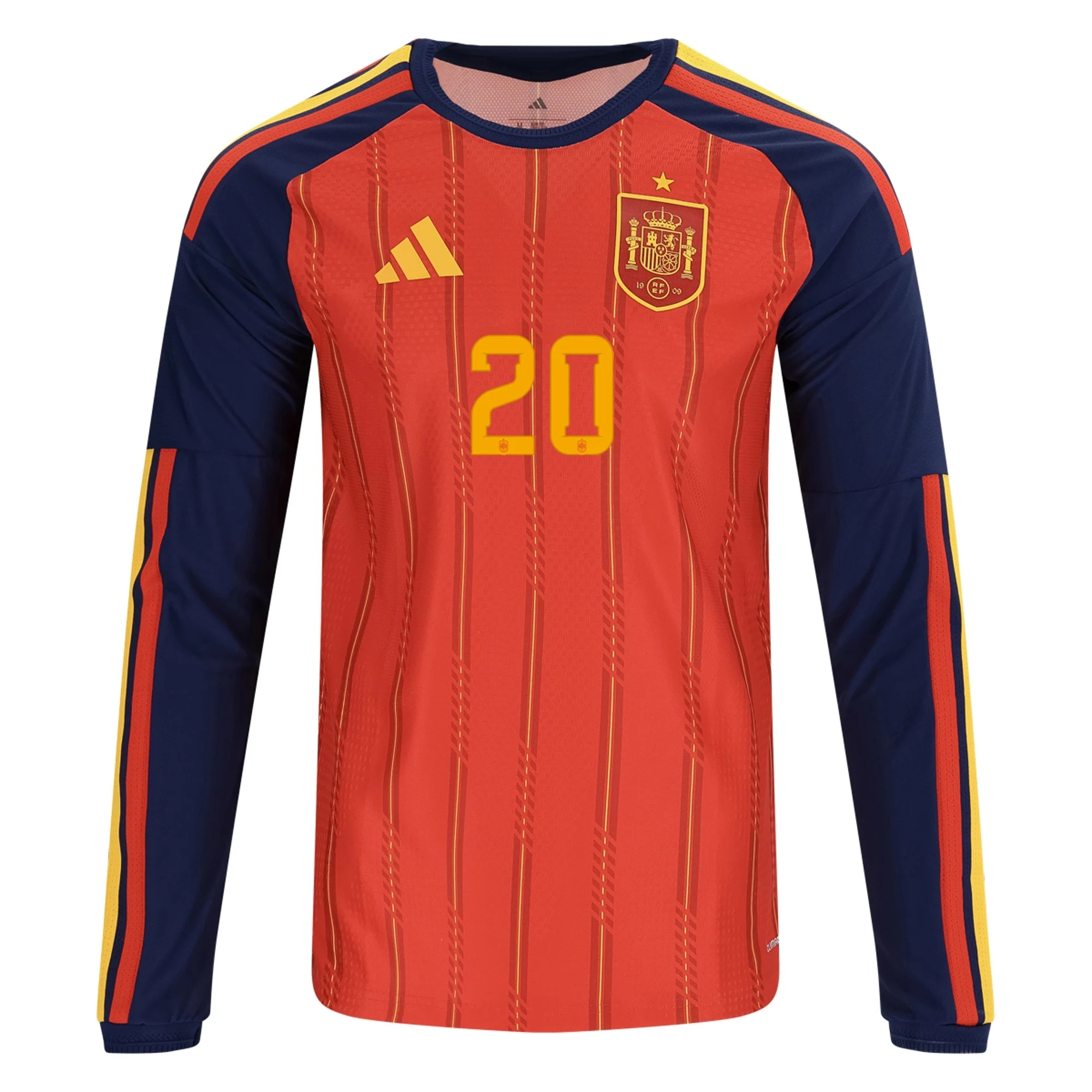 novi Nogometni Dresovi Španjolska Dugim Rukavima PEDRI #20 Domaći Komplet Svjetsko Prvenstvo 2026 sport shop